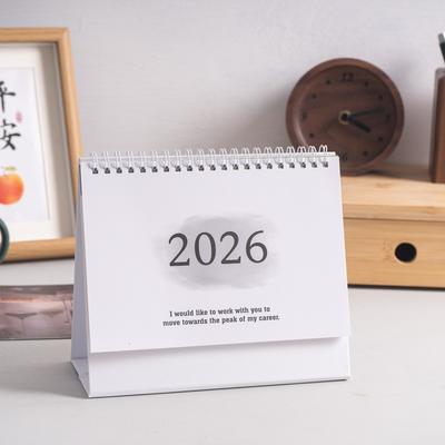 New Coil 2026 Desk Calendar Portable Monthly Daily Planner English Calendar Books Mini Calendar Desktop Decoration