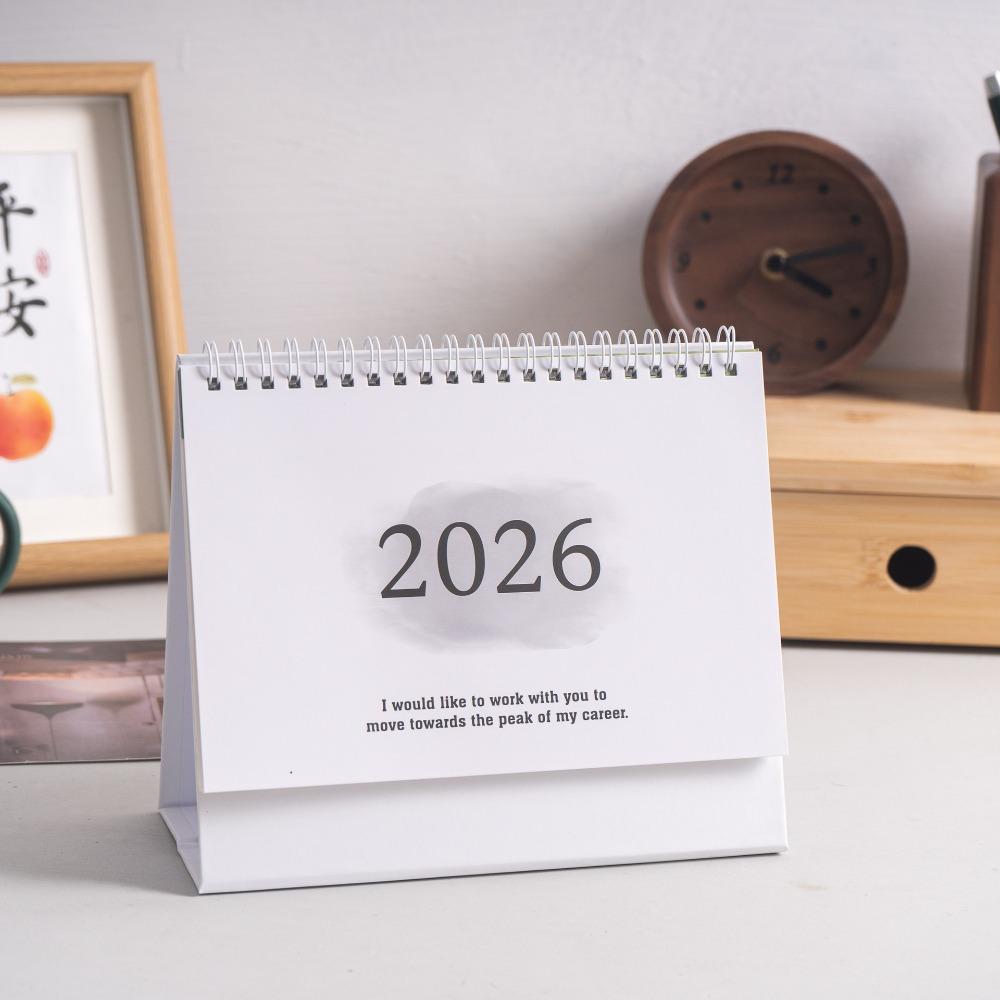 New Coil 2026 Desk Calendar Portable Monthly Daily Planner Mini Calendar English Calendar Books Office School Supplies