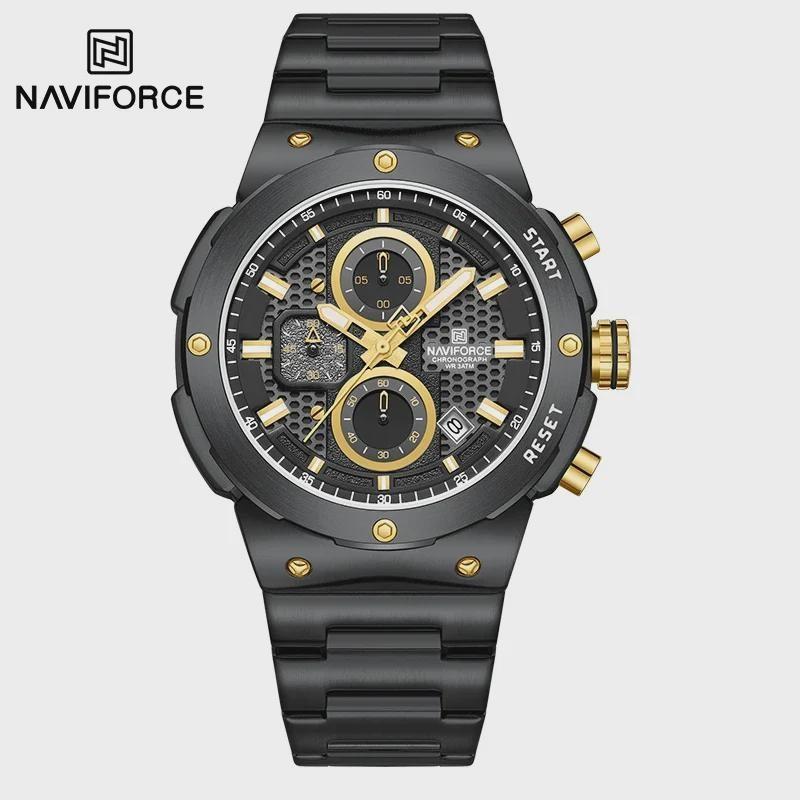 Man Quartz Watch Luxury Luminous Chronograph Wristwatch Stainless Steel Waterproof Men Date Calendar Clock