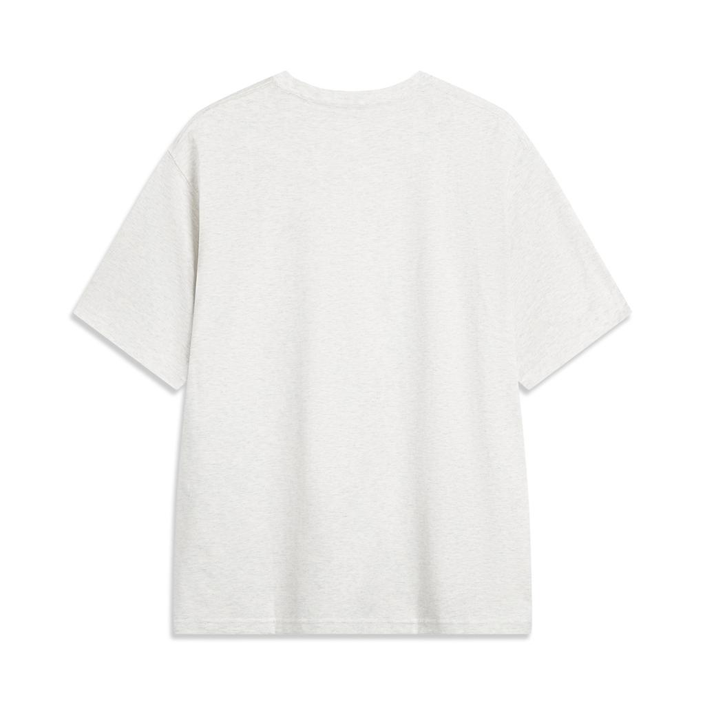 Li-Ning Badfive Fashion Casual Loose Letter Pattern Printed Round Neck Short Sleeve T-Shirt Men Tops AHSVD97-2