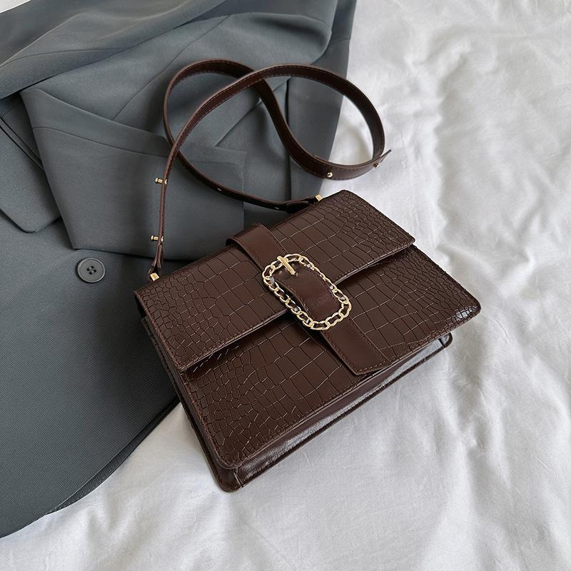 Neue Retro Achseltasche Lässige quadratische Tasche Handheld Ein Schulter Crossbody Lässige trendige Damentasche