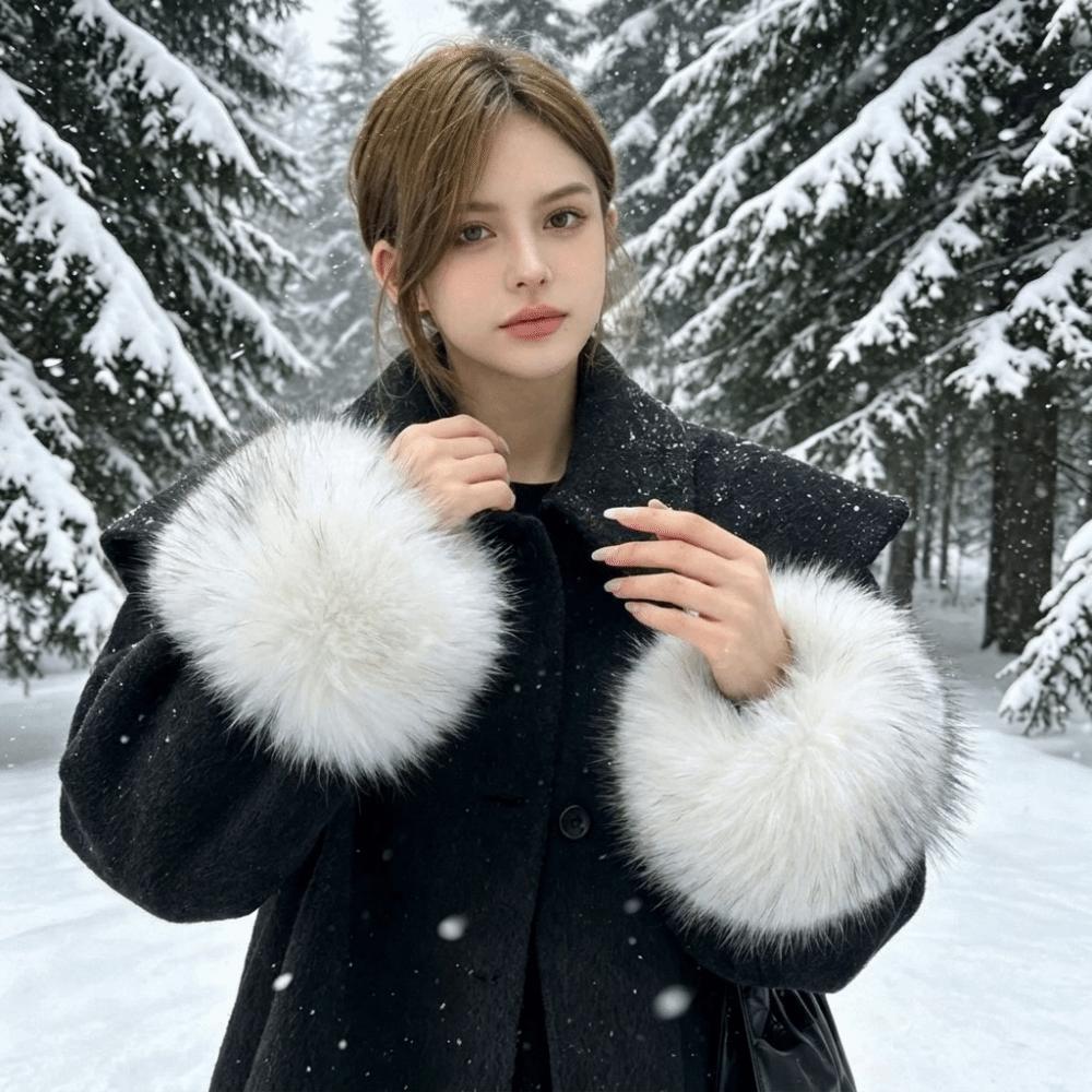 Soft Sleeve Cuffs Keep Warm Jacket Arm Warmers Durable Arm Warmer Sleeves Office