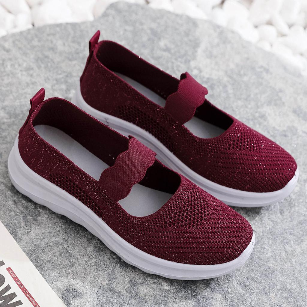 Female Footwear Mesh Breathable Wedge Women's Shoes Black Korean New In 2024 Y2k Fashion Walking Stylish Promotion Offer A