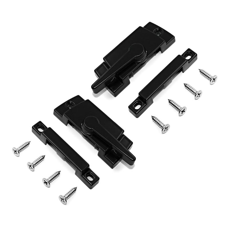 

Замок для раздвижного окна Усиление двери Замок для оконной створки с винтами Фурнитура для замка раздвижного окна чёрный