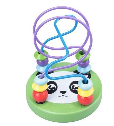 Wooden mini Circles Bead Wire Maze Roller Coaster Abacus Puzzle abaco for children math Baby Montessori Educational Math Toy