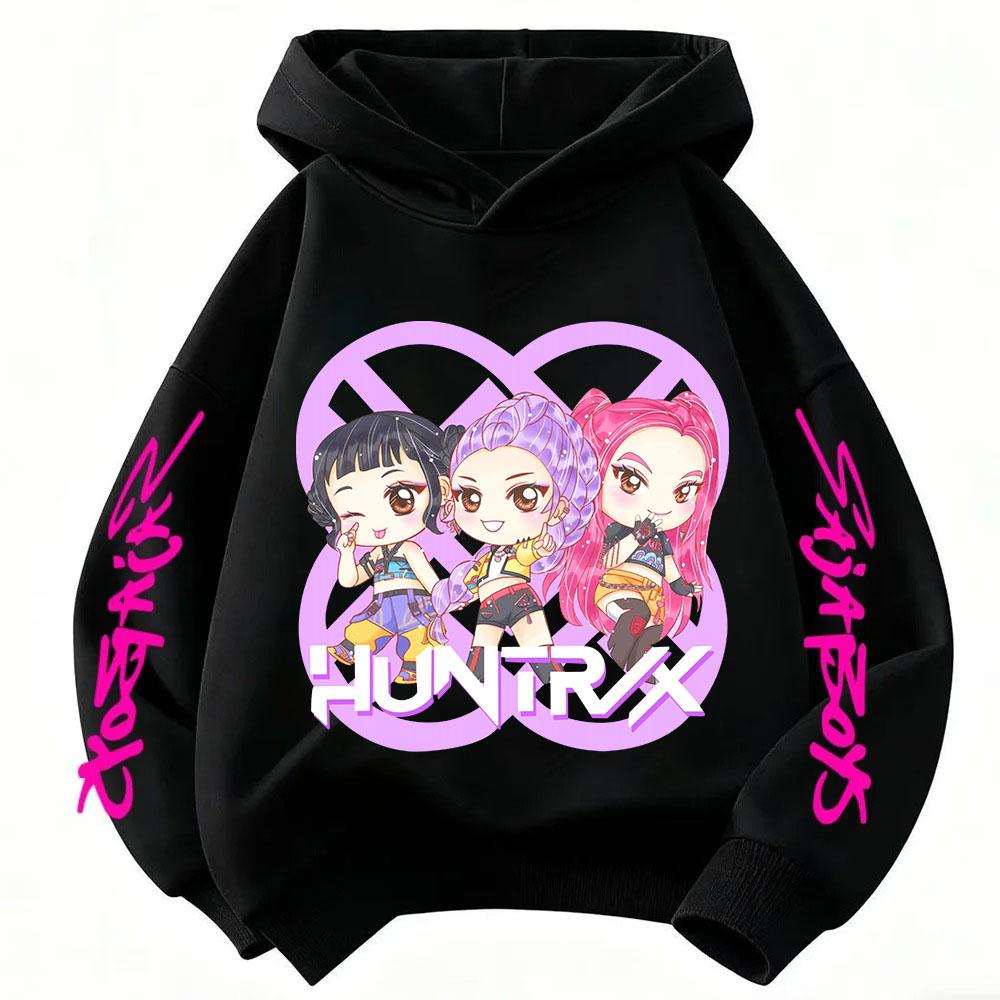 Cute Cartoon Huntrx Mira Rumi Zoey Kids HoTeen Girlsodie Hip Hop Long Sleeve Sweatshirt For