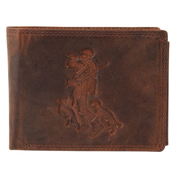 Portefeuille - AKZENT - format horizontal - cuir véritable - RFID - 6 fentes cartes