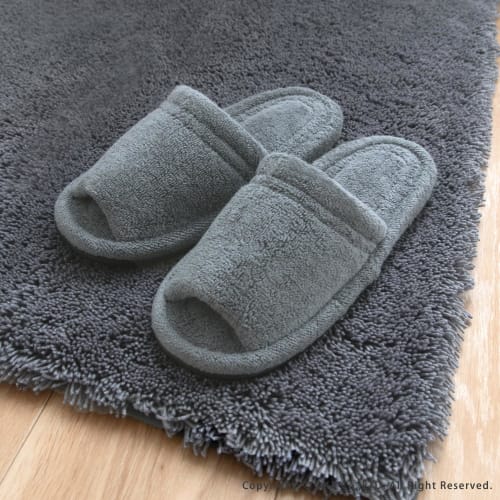 OKA Dry-Good D Nature Slippers, Size L (fits feet up to 27cm), Dark Gray (Indoor, Toilet, Washable)