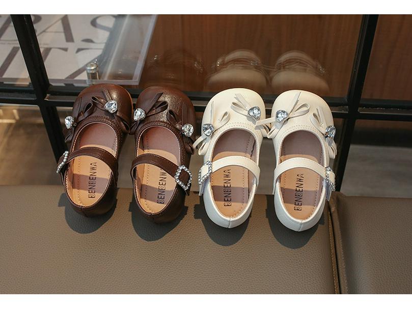 2026 Spring Girl's Bow Princess Leather Flats - Cute & Trendy Low-Cut Shoes