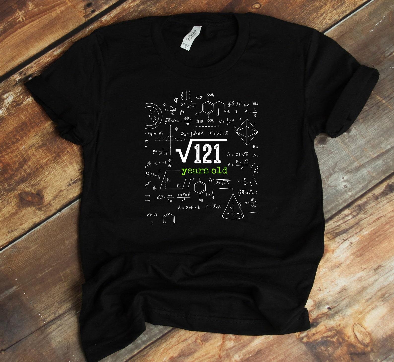 11th Birthday T-Shirt - Kid s Shirt - Square Root of 121 - 11 Years Old - B-day 2XL