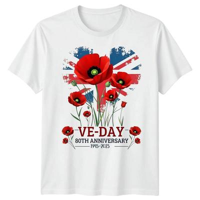 VE-Day 80. Jahrestag T-Shirt, UK Union Jack, WWII Gedenken, 1945 - 2025 #3