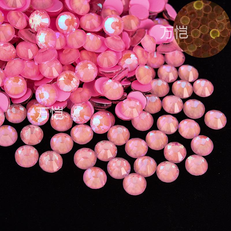Nail Art Luminous Flat Bottom Diamond Glass Crystal Fluorescent Diamond Diy Rhinestone Nail Jewelry Accessories