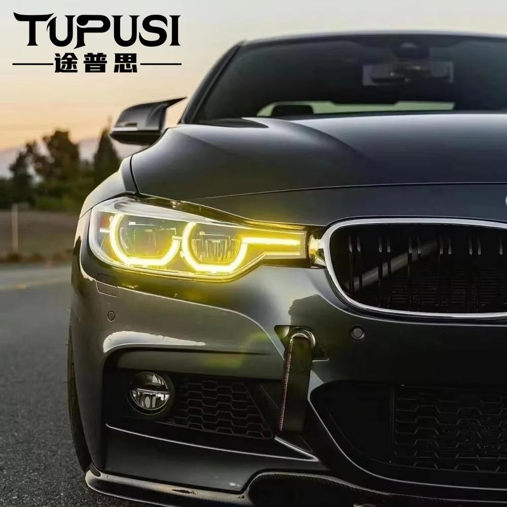 BBIT7 BMW F30 F31 DRL Angel Eyes Yellow LED Daytime Running Lights 6V Upgrade For 320i 330i 340i 2016-2019 Front Bumper Light | TUPUSI