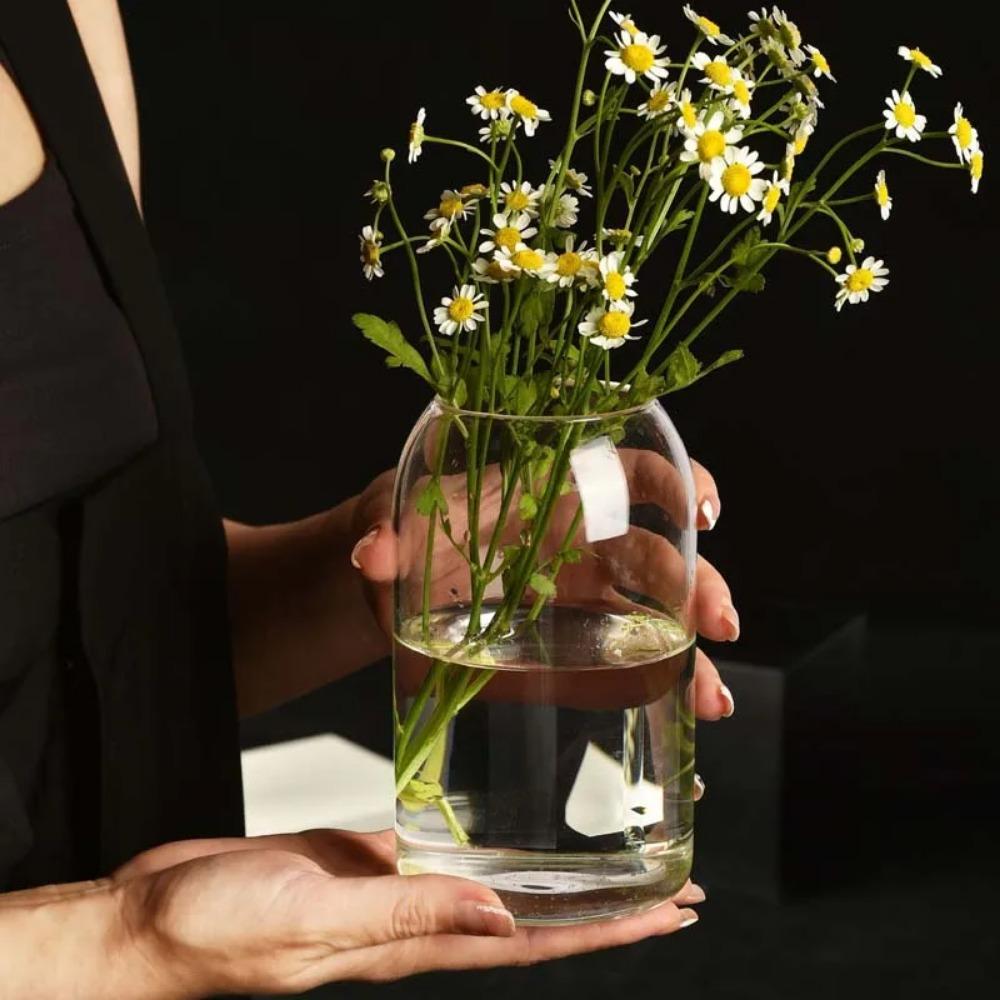 Simple Modern Glass Flower Vase Home Decoration Hydroponic Plant Bottle Desktop Decoration for Wedding Reception Family