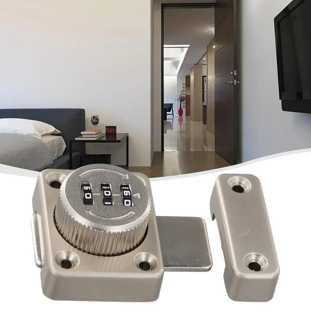 3 Digit Combination Password Door Lock Cam Code Lock Zinc Alloy For Mailbox Cabinet Door Hardware Sliding Bolt Lock