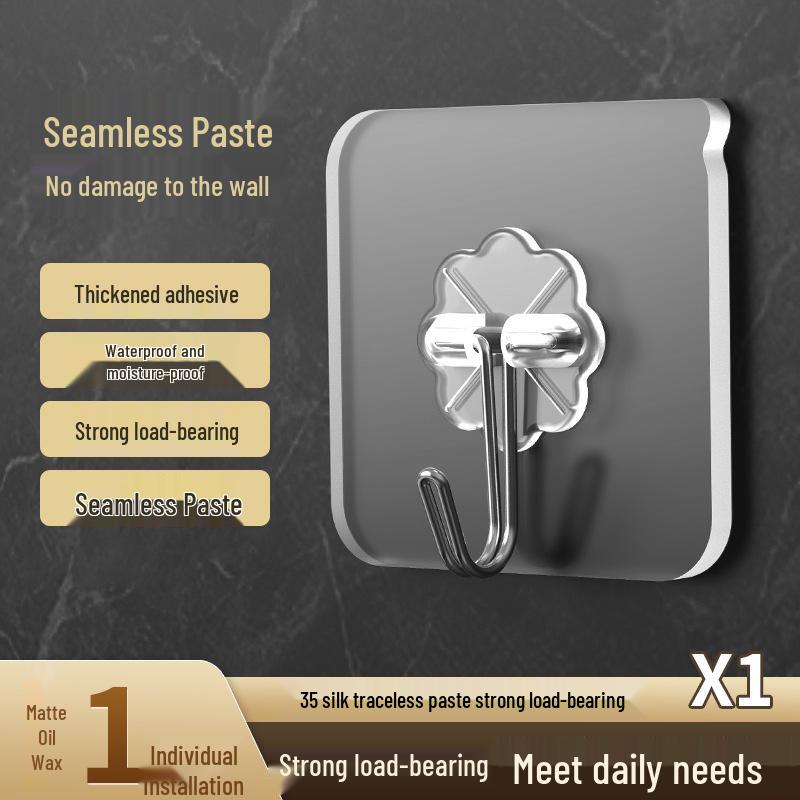 

Прозрачные настенные крючки с клейкой основой без следов - Высокая грузоподъемность, установка без сверления