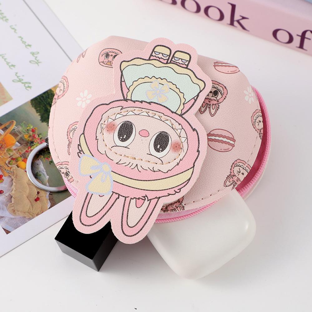 New Cute and Fashionable Labubu Wallet Keychain Cartoon Doll Keybag Earphone Storage Bag 5452 CLE