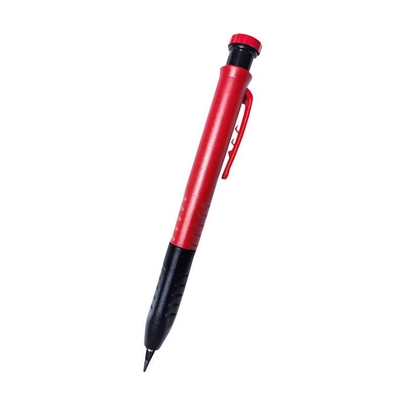 Metal Deep Hole Woodworking Pencil with Quick-Drying Graphite Lead and Push-Button Design