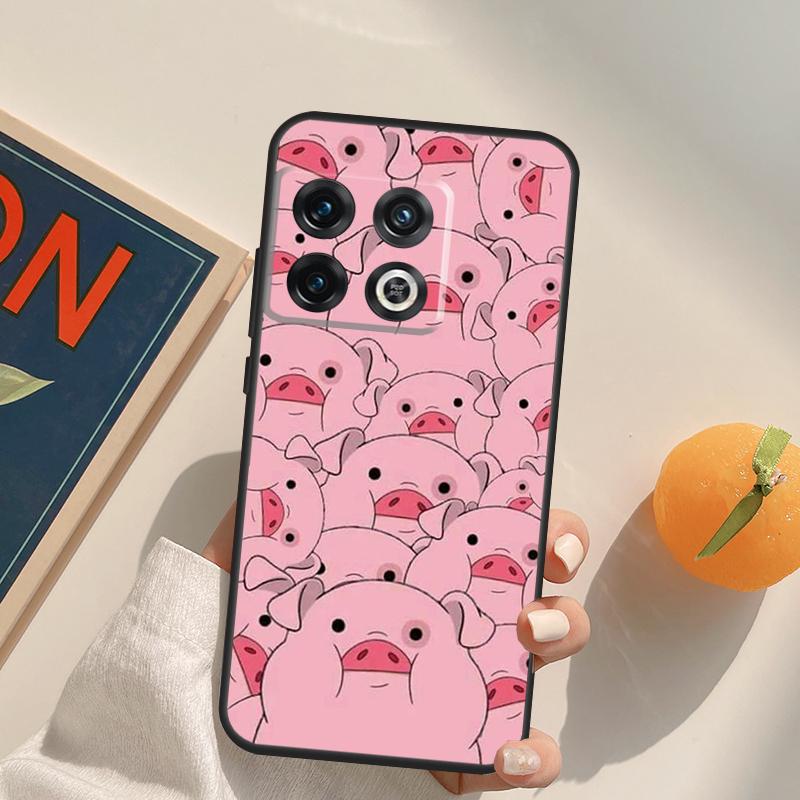Cartoon Pig Case For OnePlus 13R 12R 10R 13T 10T 11 12 13 15 OnePlus Nord 5 CE 2 3 4 Lite N20 N30 Cover