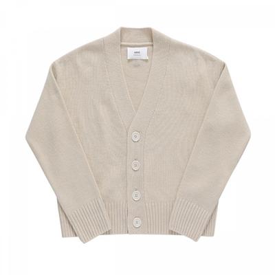 Ami Ukc034 Kn0028 721 Ami De Coeur Tono Su Tono Logo Cuore Scollo A V Corto Cardigan Pubblico