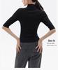 Cotton's Aesthetics Slim-fit Women's High-neck Short-sleeve Versatile Drop Shoulder Top