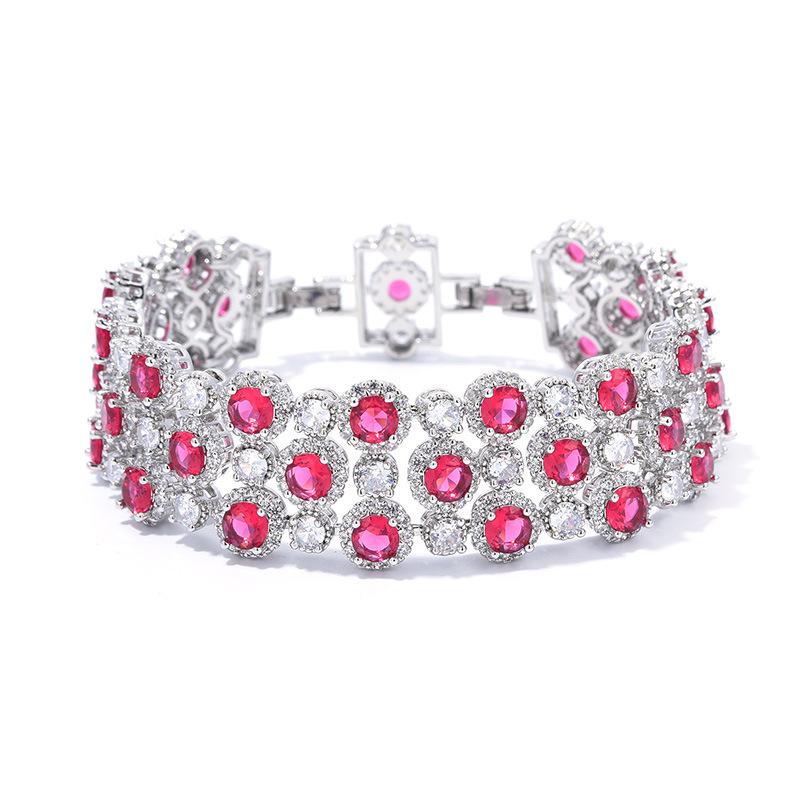 Bracelet Zircon Color European and American Fashion Full Diamond Bright Sky Full of Stars Colorful Treasure