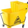 Plastic Mop Bucket Thickened 20L Capacity Squeeze Bucket with Wheel Sturdy Construction Water Truck Washing Tool