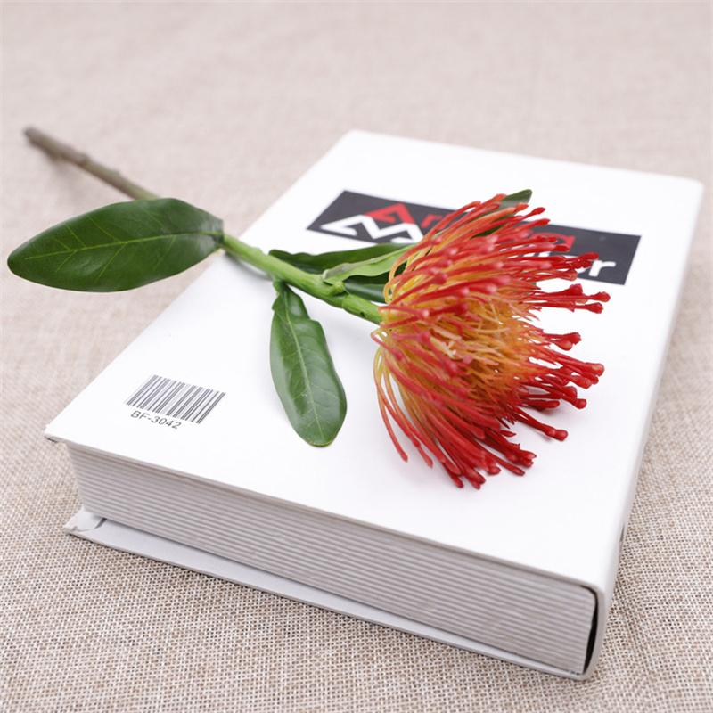 

40 см длиной новый искусственный с листом короткий игольчатый цветок гостиная обеденный стол пластиковый цветок свадебное украшение