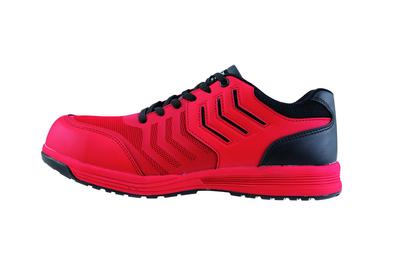 Safety Work 85148 JSAA Class Slip Stuff Red [Xebec] Shoes, Shoes, Sneakers, B, Resistant, Lightweight, Prevention, Wide,