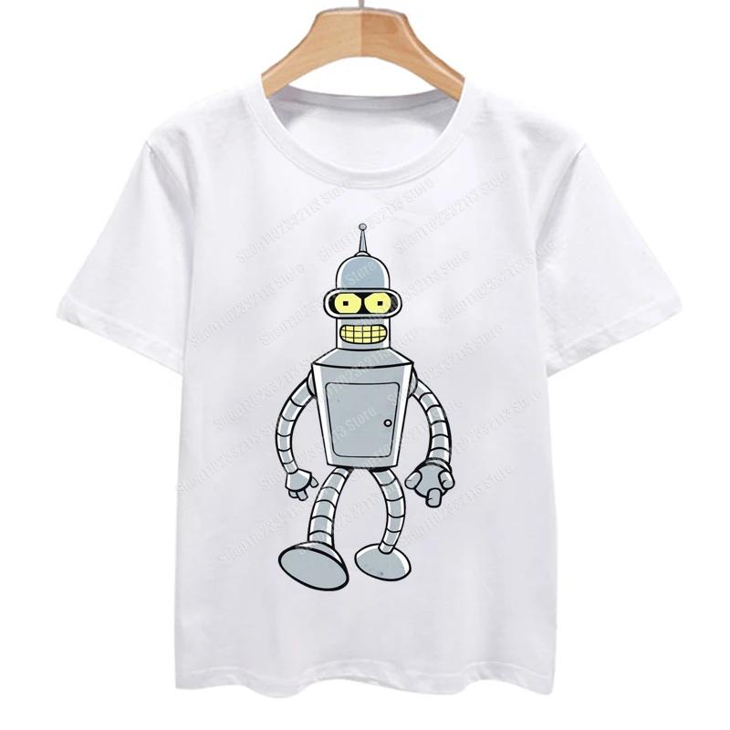 POSTER RETRO GESCHENK KUNST UK Streetwear Sommer Kurzarm T-Shirt Lustiges T-Shirt KILL ALL HUMANS T-SHIRT BENDER ROBOTER BIER FILM FERNSEHEN T-SHIRT