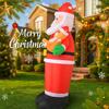 6.9FT Inflatable Toy Santa Claus Gift Bag Teddy Bear Xmas Yard Lawn Party Decoration LED Lit Xmas Home Supplies Ornaments Gifts