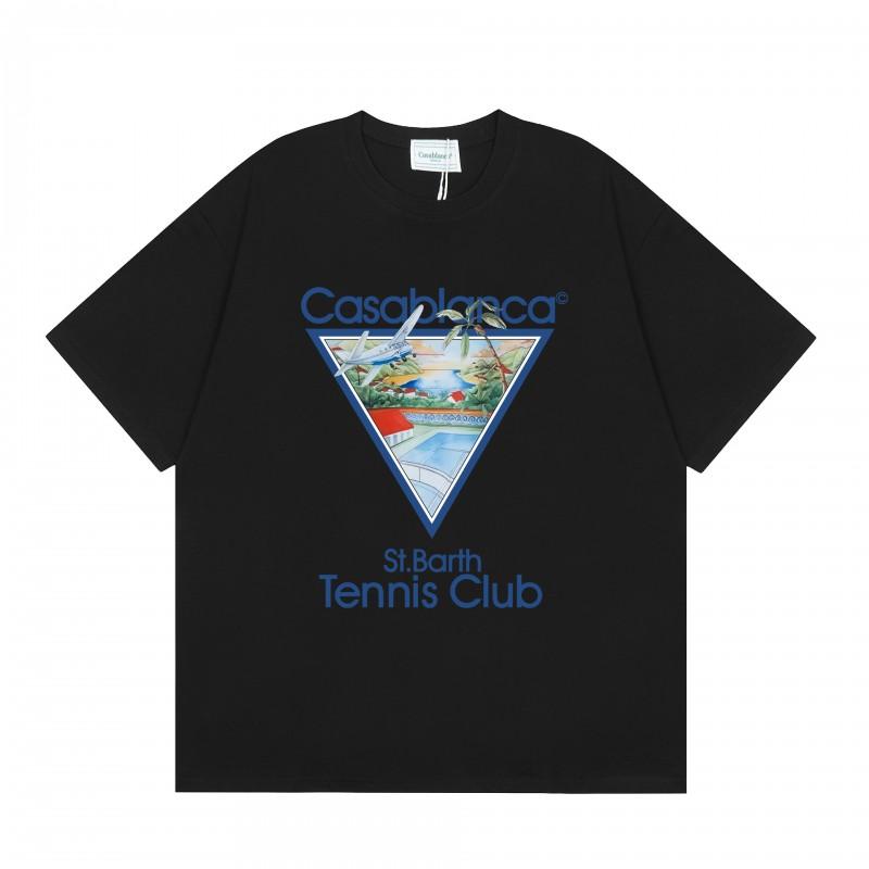 Men Women Streetwear Short Sleeve T-Shirt With Geometric Letter Print Loose Fit Cotton Tee Casual