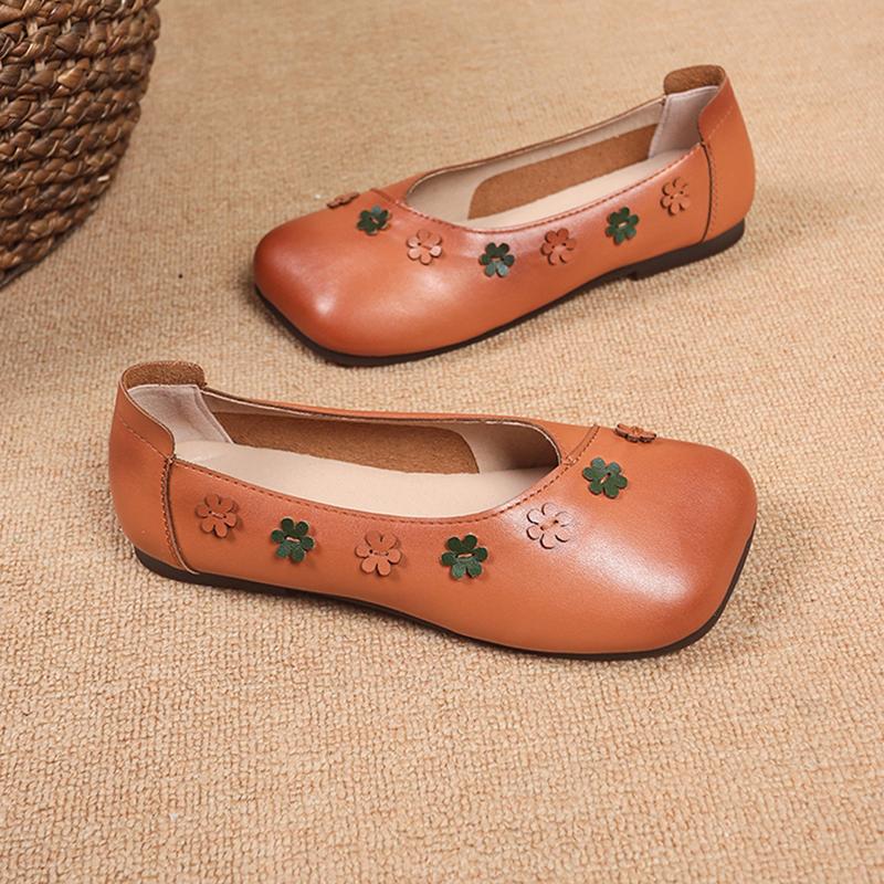 Fashion Women Flats Shoes Shallow Square Toe Casual Shoes Flower Fashion Sandals Woman Sport Shoes 2025 Summer Lolita Female Zapatillas