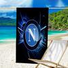 Asciugamano da Spiaggia in Microfibra Blu Napoli Simbolo Energetico, Leggero e Asciugatura Rapida, per Viaggi Estivi, Essenziale per la Spiaggia, Piscina all'Aperto