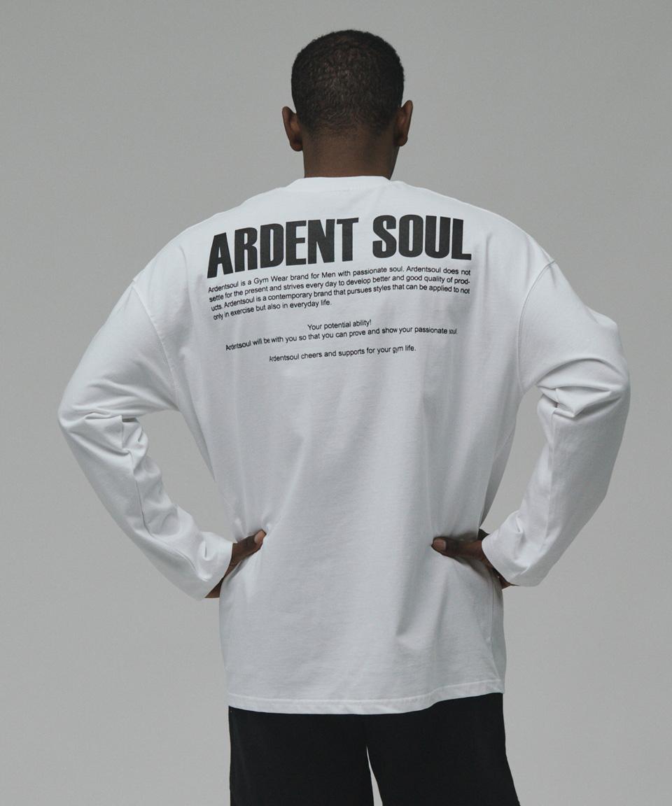 Adent Soul, Signature Back Logo Semi-Oversized Long Sleeve Tee Xxl