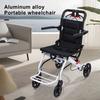 Folding Wheelchair Lightweight Portable Transit Travel Chair Ergonomic Design Wheelchair with Adjustable Safety Strap Carbon Steel Frame PU Wheels