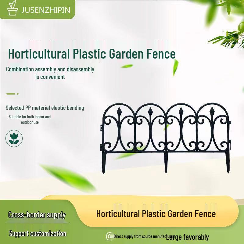 Outdoor Plastic Picket Fence - Ground-Inserted, Free Splicing Decor for Garden, Flower Beds, and Partitions.