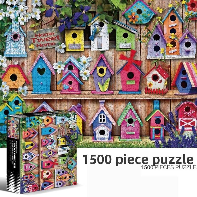 Jigsaw With Puzzle Bird Houses And World Renowned Flat Paintings For Teens Gift