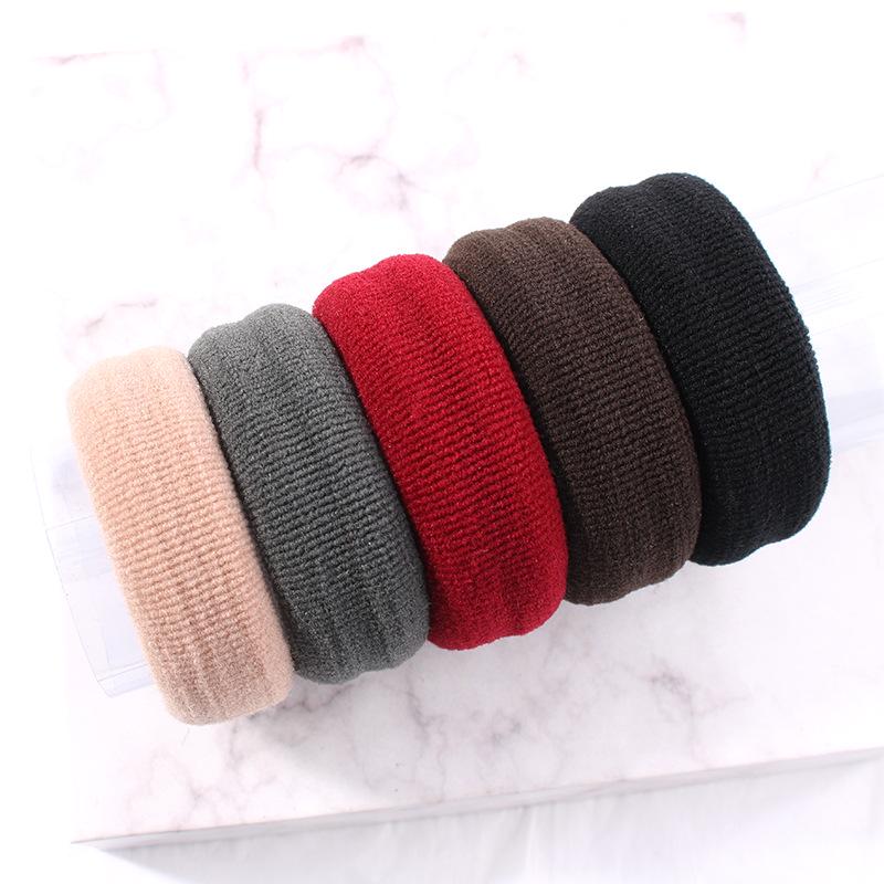 Thick Wide Elastic Hair Tie for High Ponytails and Updos - Seamless, High Elasticity Hair Ring
