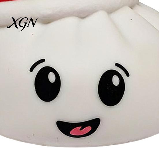Stress Reduction Gadget Cartoon Expression Dumpling Squeeze Toy Santa Hat Steamed Bun Fidget Ball Relief Dough Relaxation Decompression Tool Kids