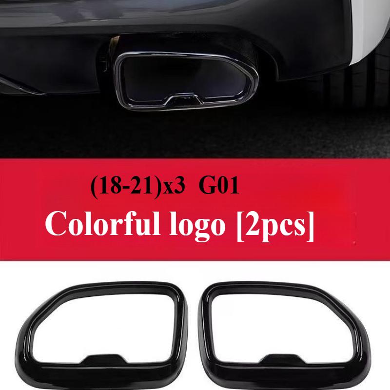 Car Exhaust Muffler Pipe Cover For BMW 3 5 Series X3 X5 G30 G20 G01 G02 G05 G07 6GT G32 Stainless Steel Tail Pipe Output Frame