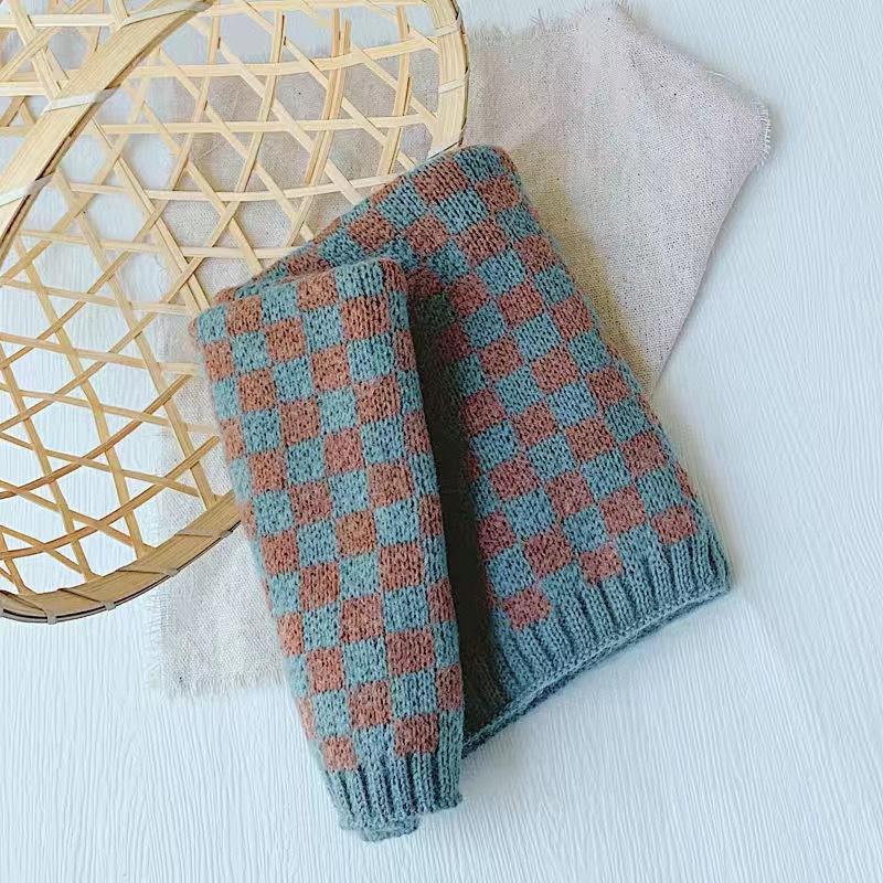 Kids Winter Knitted Snood Scarf Soft Cotton Acrylic Neck Warmer for Toddler Boys Girls Snow Protection
