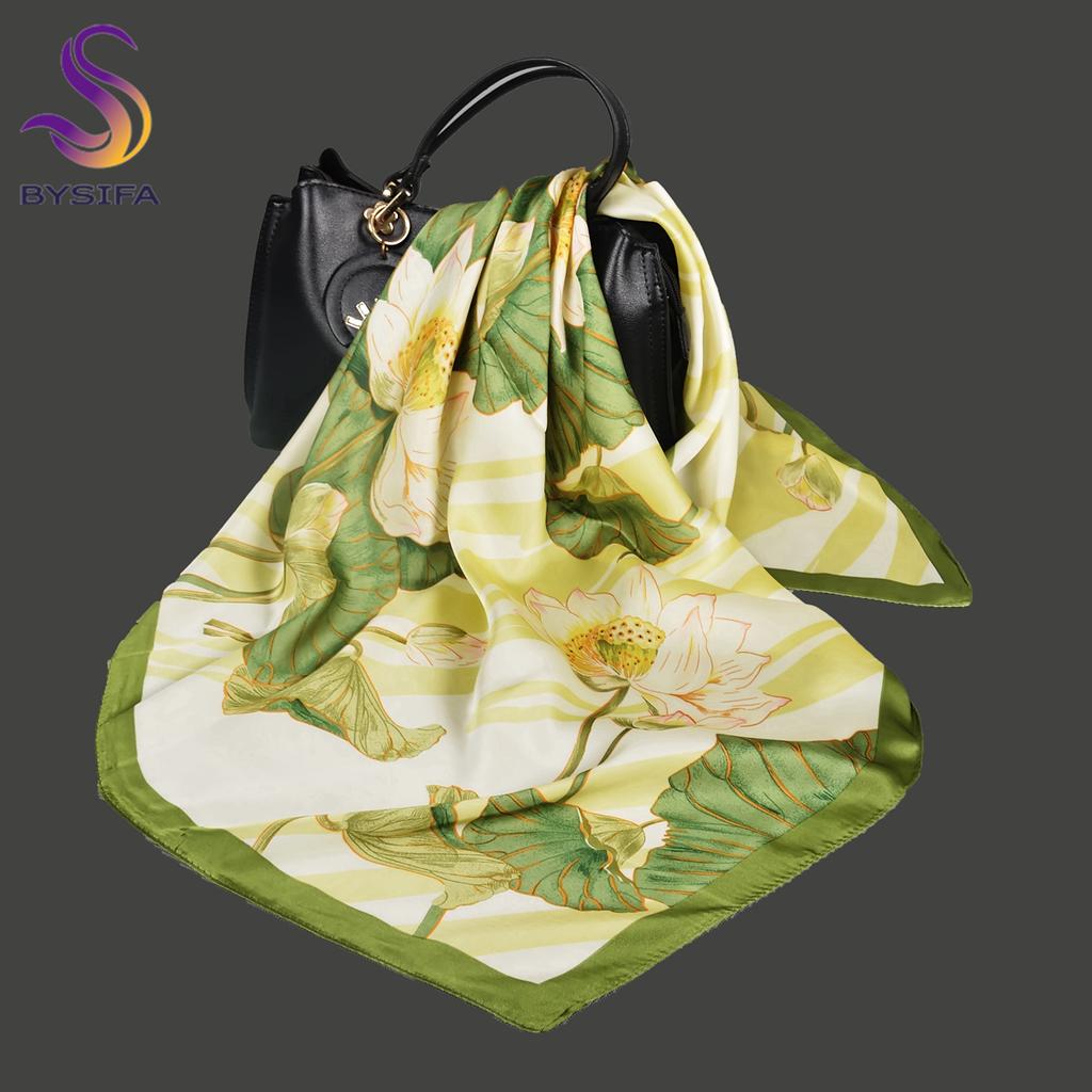 Yellow Blue Women Silk Scarf Accessory 70*70cm Fashion Girls Pattern Winter Scarves Bufand Spring Fall Square Head Scarf