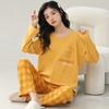 Green Plaid Pajamas Cute Casual Sleepwear Long Sleeves Long Pants Autumn Winter Kawaii Pyjamas Cozy Pijamas Soft Nighty Lady Pjs