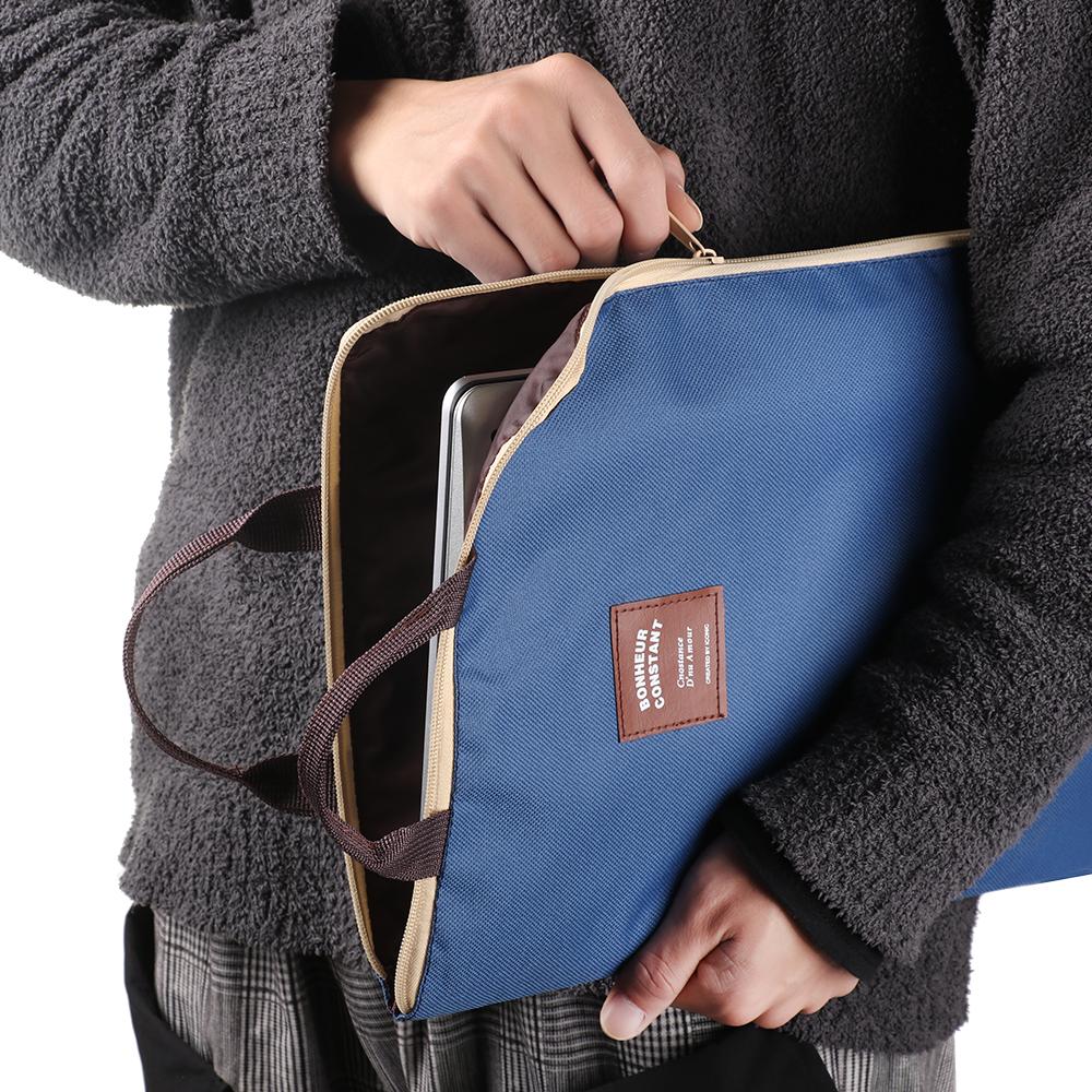 Oxford Cloth Zipper Multifunctional Paper Storage Document Bag Business Briefcase A4 File Folder