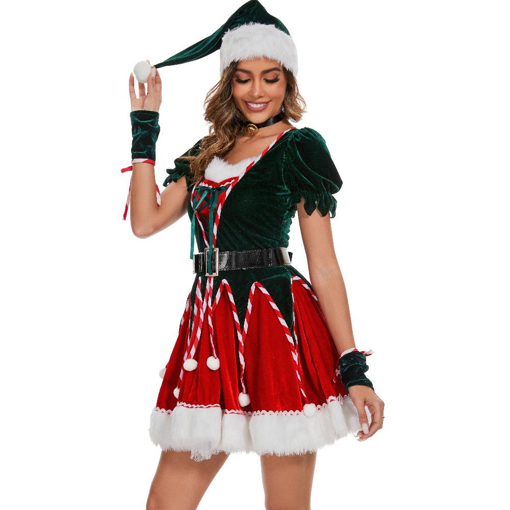 One-piece Christmas Dress, Christmas Costume, Stage Performance Cos Christmas Costume, Party Costume Christmas Costume