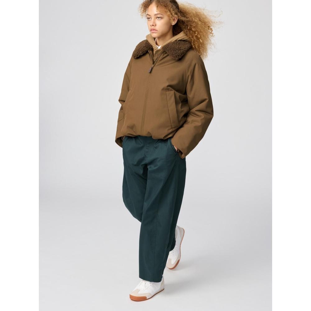 Uniqlo Pantaloni din bumbac cu croială curbată, lungime până la gleznă