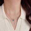 Exquisite Fashion Luxury Butterfly Square Diamond Tassel Clavicle Necklace For Women