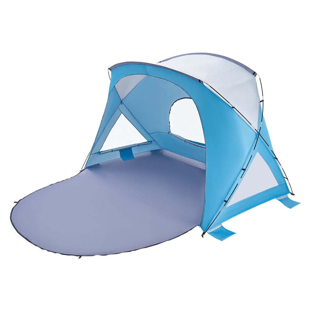 VEVOR Beach Tent Sun Shelter for 6 Person, UPF 50+ Protection, Portable Sun Shade Canopy with Carrying Bag & Sand Pockets