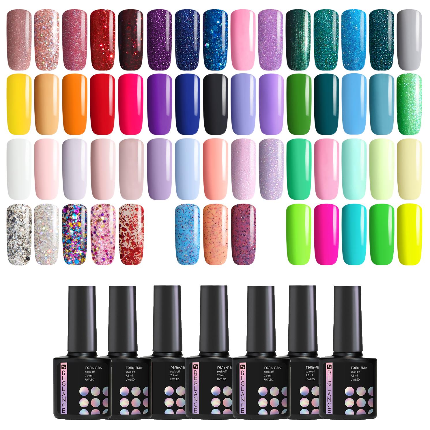 Gel Polish Set Kit 58 colori Reglance 7.5ml Soak Off UV LED bottiglia di vetro